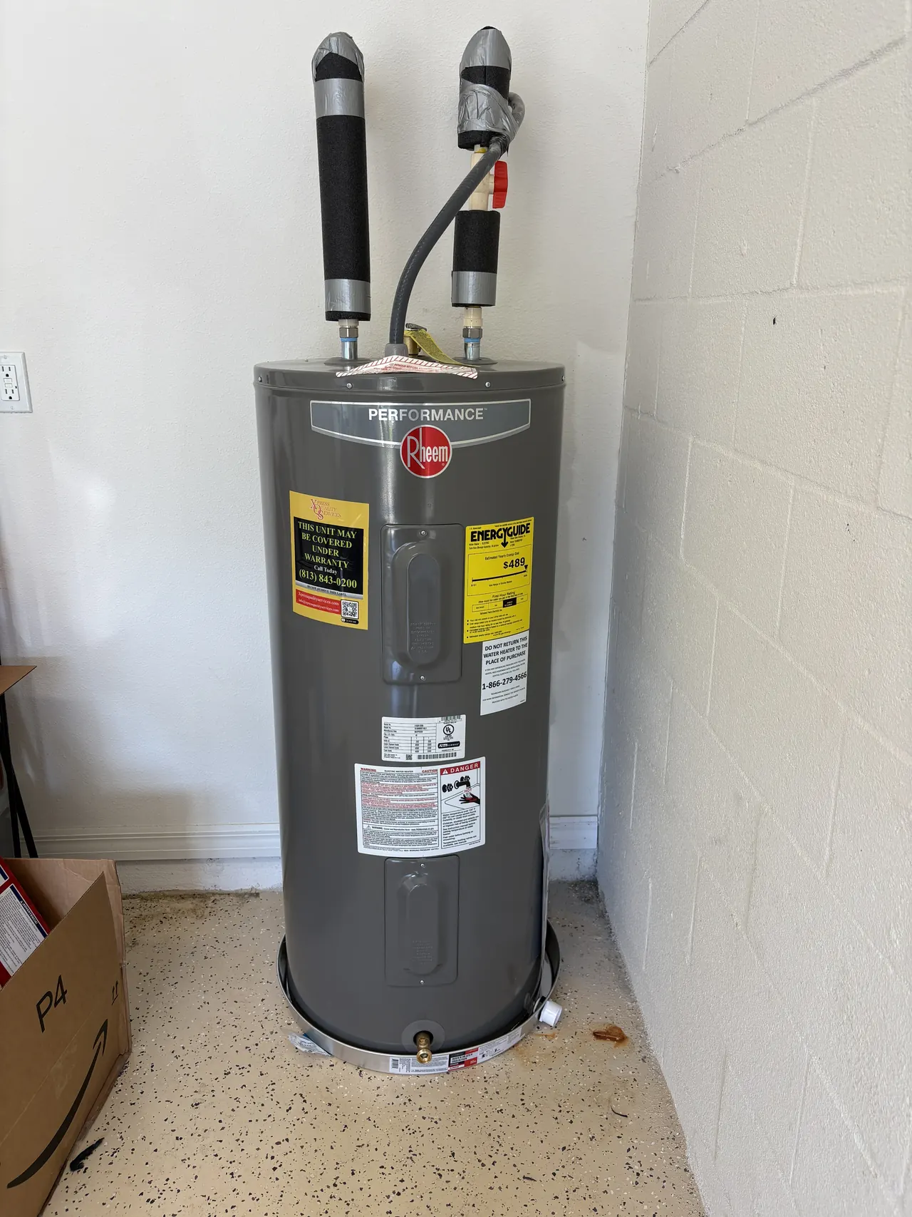 New tank water heater installed by XQS during a replacement in Riverview